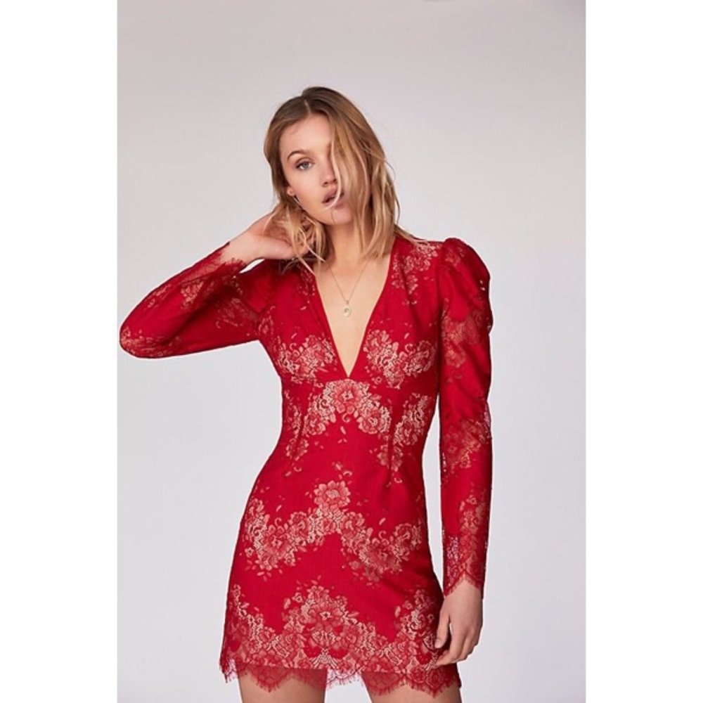 Free People X Saylor Lourdes Lace Mini Dress